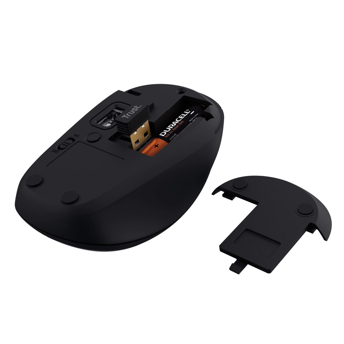 Trust Nito Ergonomic Wireless Mouse with Thumb Rest, 6 Buttons