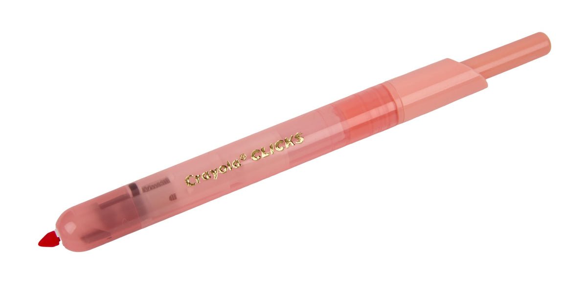 Crayola Clicks Retractable Tip Markers (10ct), Washable Cone Tip Art Marker Set, Cute Aesthetic School Supplies, Classroom Must Haves, Ages 8+