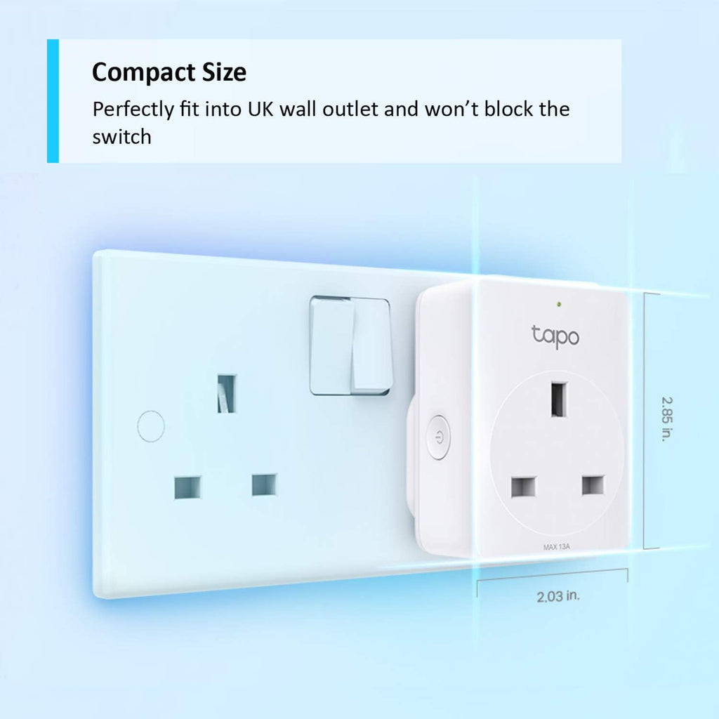 Tapo P100(4-pack) Smart Plug, Mini WiFi Plug Works with Alexa & Google