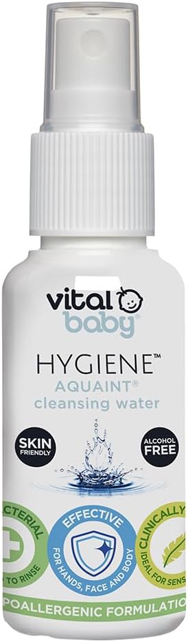 Vital Baby Aquaint Cleansing Water 50ml | Hypoallergenic, Antibacterial