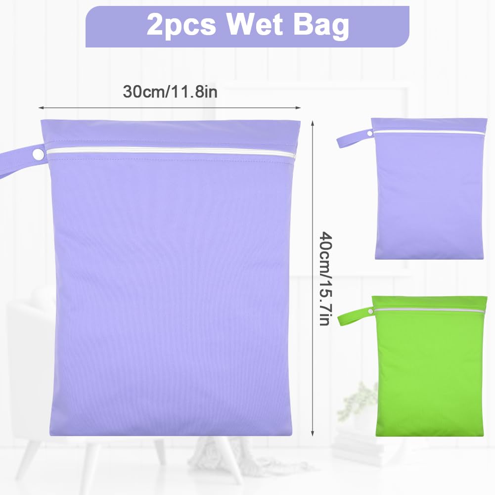 3PCS Wet Bags for Baby Items, Wet Swimsuits, Beach, Camping(Black)