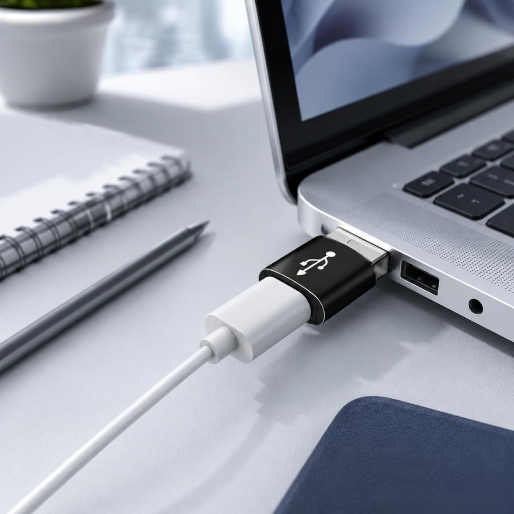 USB C to USB Adaptor, USB to USB C Adapter 2Pack, Type C Female to A Male Charger Cable Converter Compatible with Notebook, Tablet, Smartphone, iPad 10 Air 4 5,Apple 15 14 13 12 Pro Max (Black)
