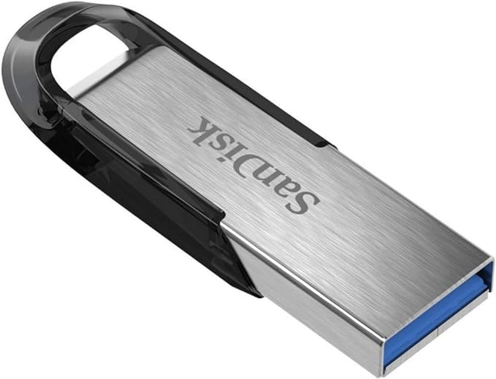 SanDisk 128GB Ultra Flair USB 3.0 Flash Drive USB stick, Memory stick with transfer speeds up to 150 MB/s, Password protection, Durable, Sleek Metal Casing Silver/Black
