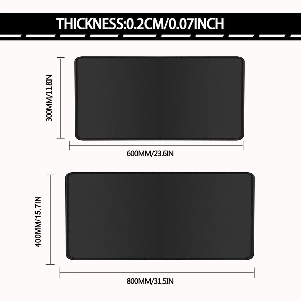 Rcege Large Gaming Mouse Pad Extended Desk Mat with Non Slip Stitched Edge