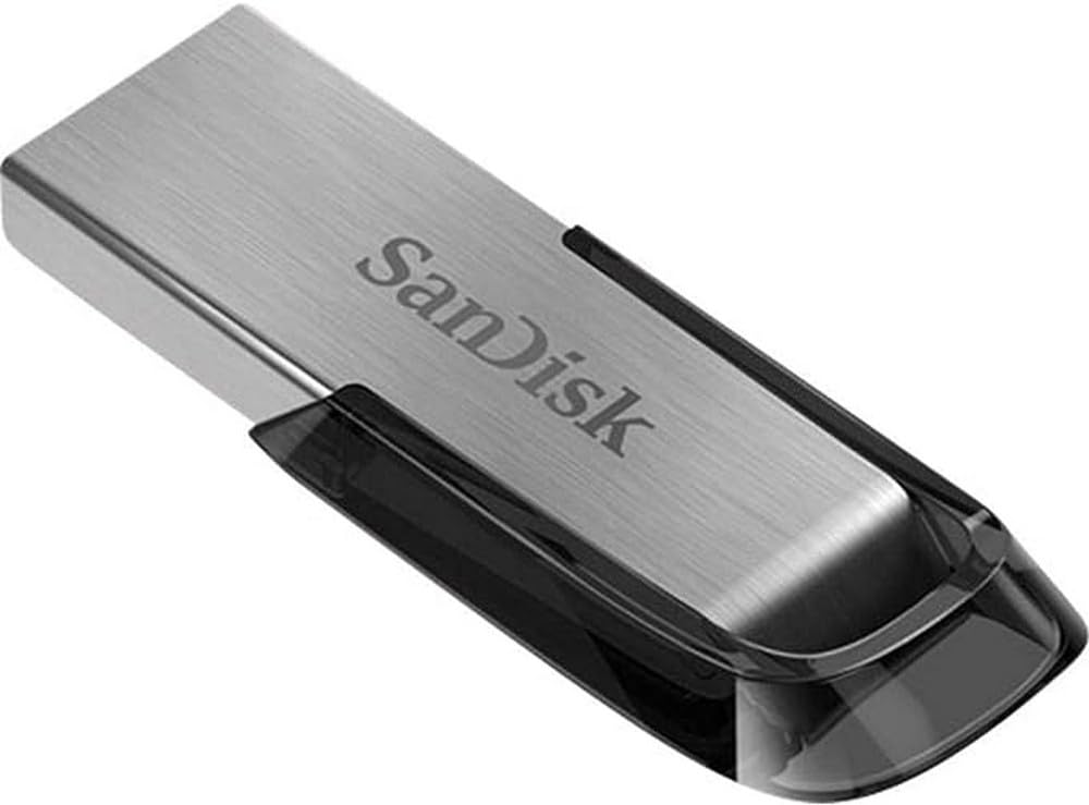 SanDisk 128GB Ultra Flair USB 3.0 Flash Drive USB stick, Memory stick with transfer speeds up to 150 MB/s, Password protection, Durable, Sleek Metal Casing Silver/Black