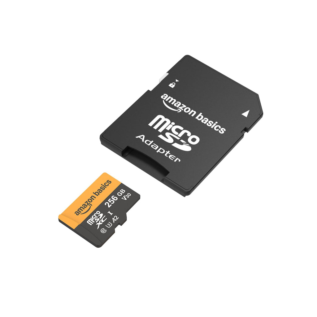 Amazon Basics microSDXC Memory Card, 64GB, A2, U3, 100MB/s Read Speed, Black, 2-Pack