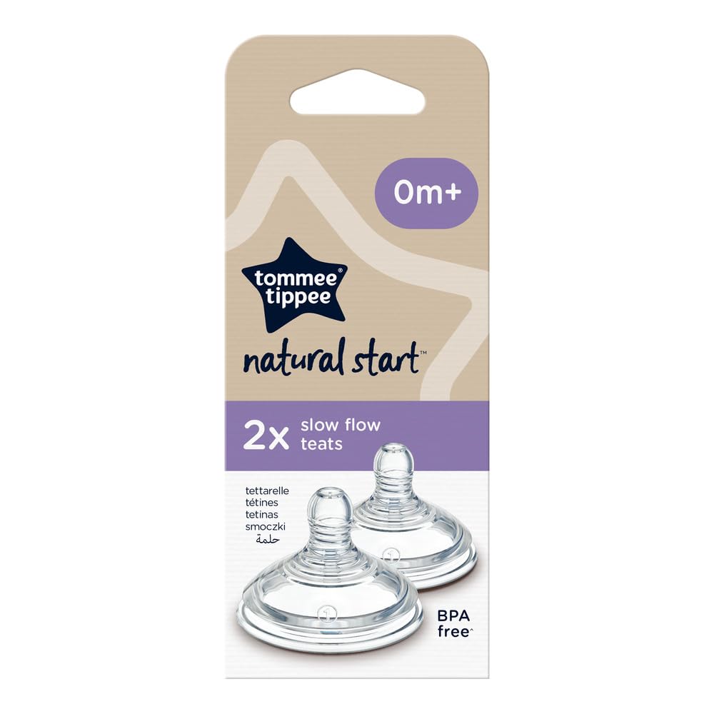 Tommee Tippee Natural Start Baby Bottle Teats Slow Flow, Size 1