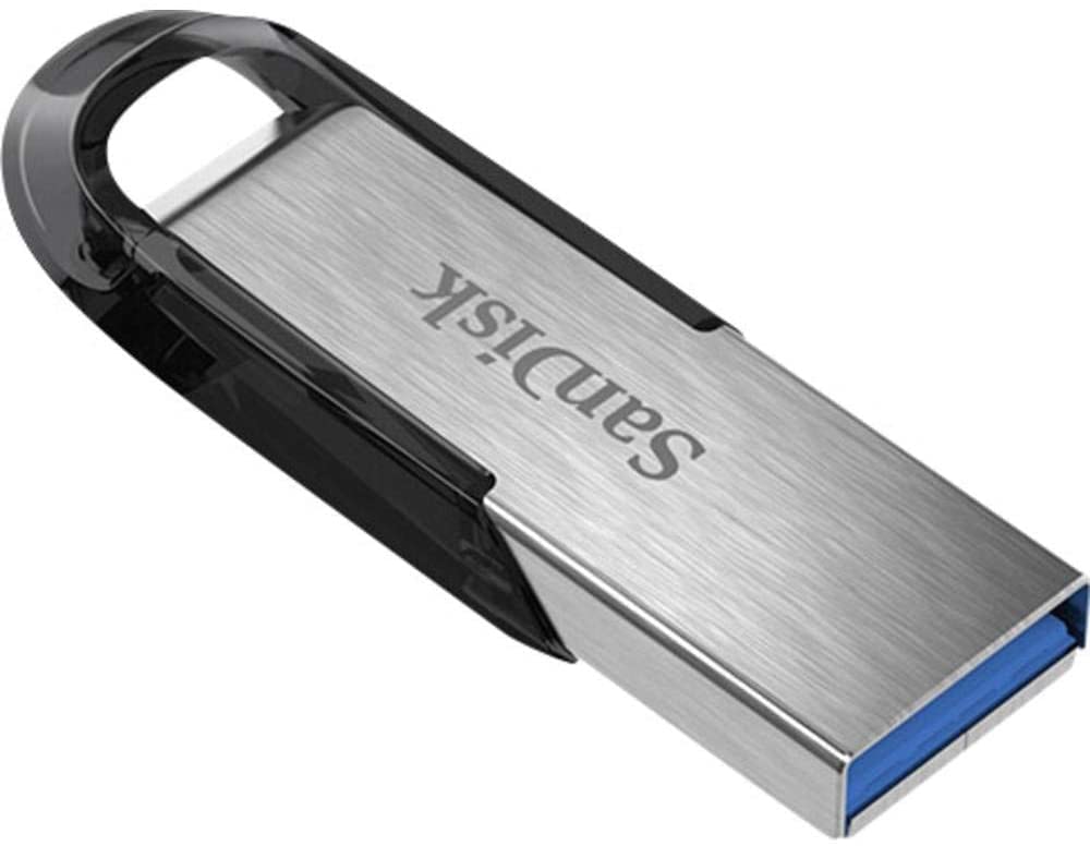 SanDisk 128GB Ultra Flair USB 3.0 Flash Drive USB stick, Memory stick with transfer speeds up to 150 MB/s, Password protection, Durable, Sleek Metal Casing Silver/Black