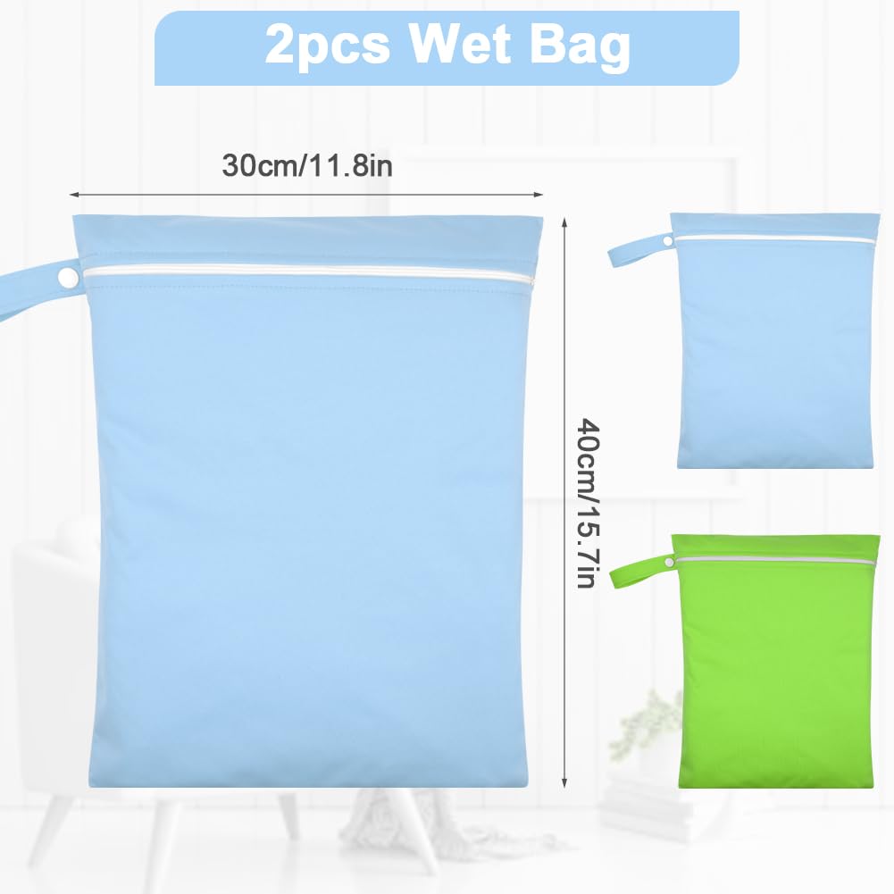 3PCS Wet Bags for Baby Items, Wet Swimsuits, Beach, Camping(Black)