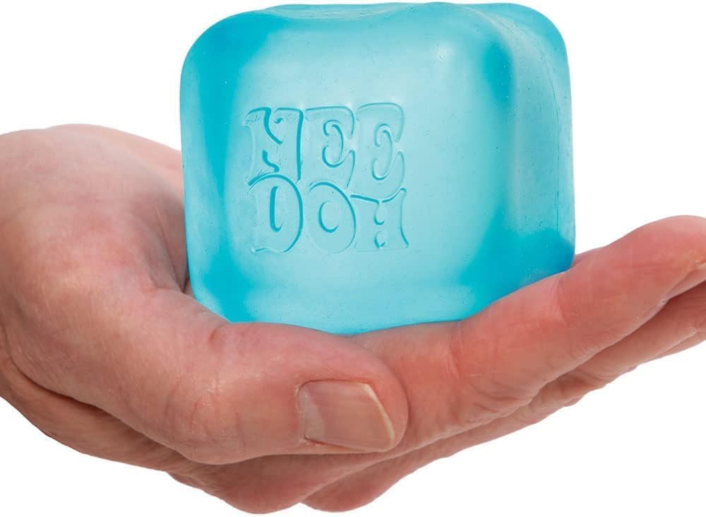 Schylling NeeDoh Nice Cube - Sensory Squeeze Toy with Super Solid Squish - 2.25" Cube - Color May Vary (Pack of 1)
