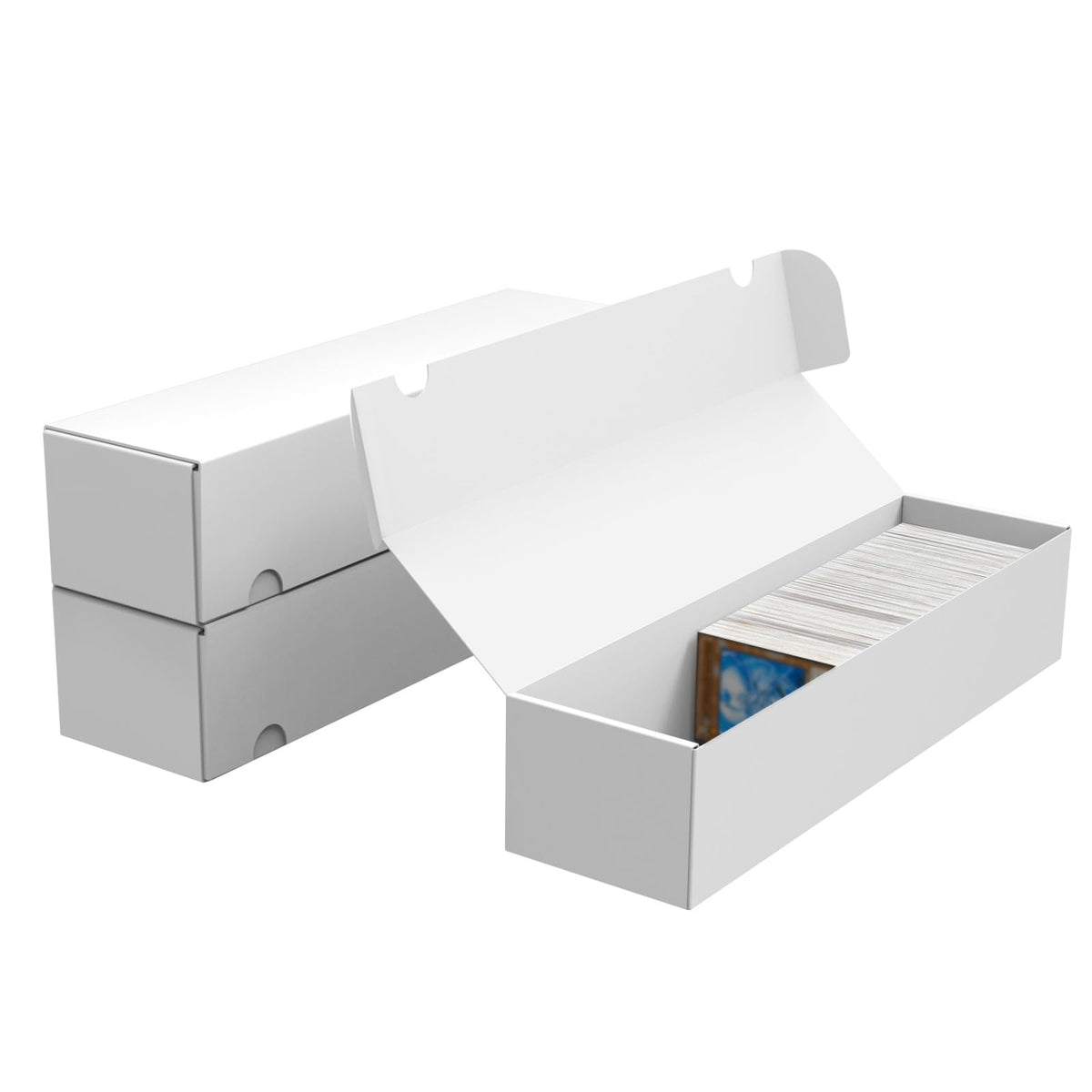 Trading Card Storage Box, 10-Pack 1100 Count White Corrugated Cardboard Box