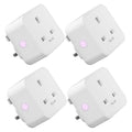 Smart Plug, TVLIVE 4 Pack Smart Plugs Work that with Alexa (Echo/Echo Dot), Google Home Voice Control, Energy Monitoring, Remote Control, Timer & Schedule Function, Device Sharing, Wifi Plug Socket UK