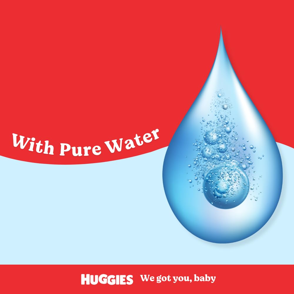 Huggies Pure Plastic Free Baby Wipes - Pack of 18 (864 Wipes) - 99% Water Wet Wipes, Fragrance Free, Hypoallergenic, Better Cleaning, Soft and Gentle on Babies' Delicate Skin