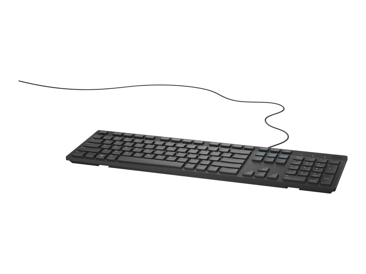 Dell Multimedia Wired Keyboard KB216, Spill Resistant, Quiet Keys, Black