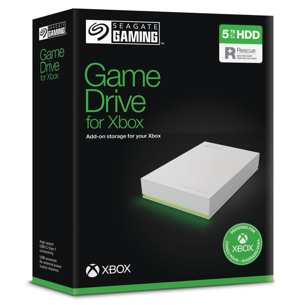 Seagate FireCuda Gaming Hard Drive 2TB, External Hard Drive HDD, USB 3/2, RGB LED lighting, Data Rescue Services (STKL2000400)