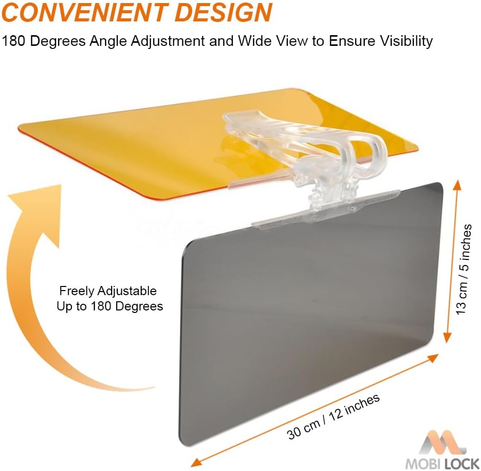 2Pcs Car Sun Visor Extension 2 in 1 - Anti-Glare & UV Day Night Windshield