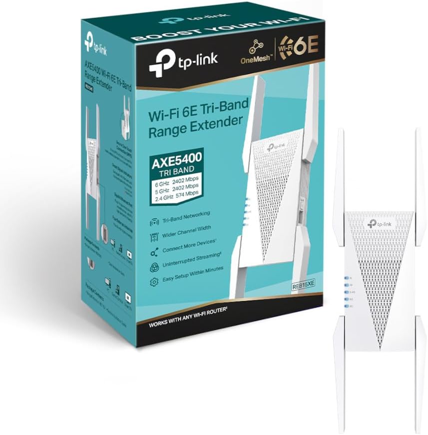 TP-Link RE815XE AXE5400 WiFi 6E WiFi Extender Booster WiFi Booster