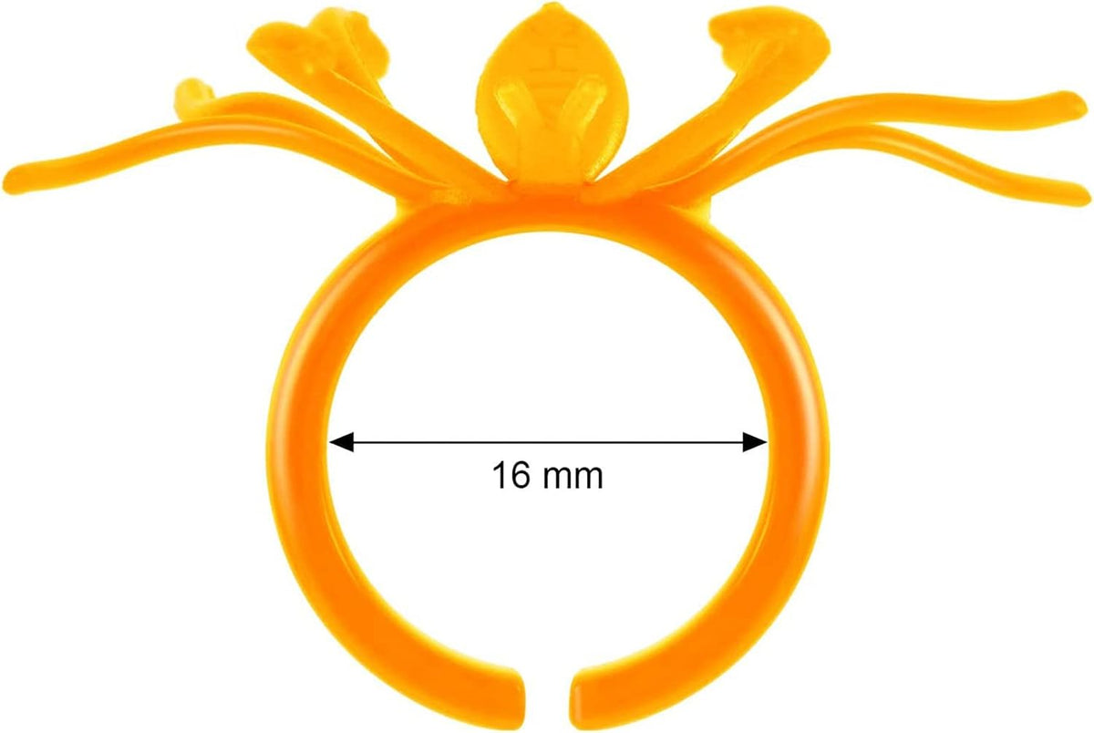 Boao 120 Pcs Halloween Spider Rings for Kids, Black, Purple, Orange, Green