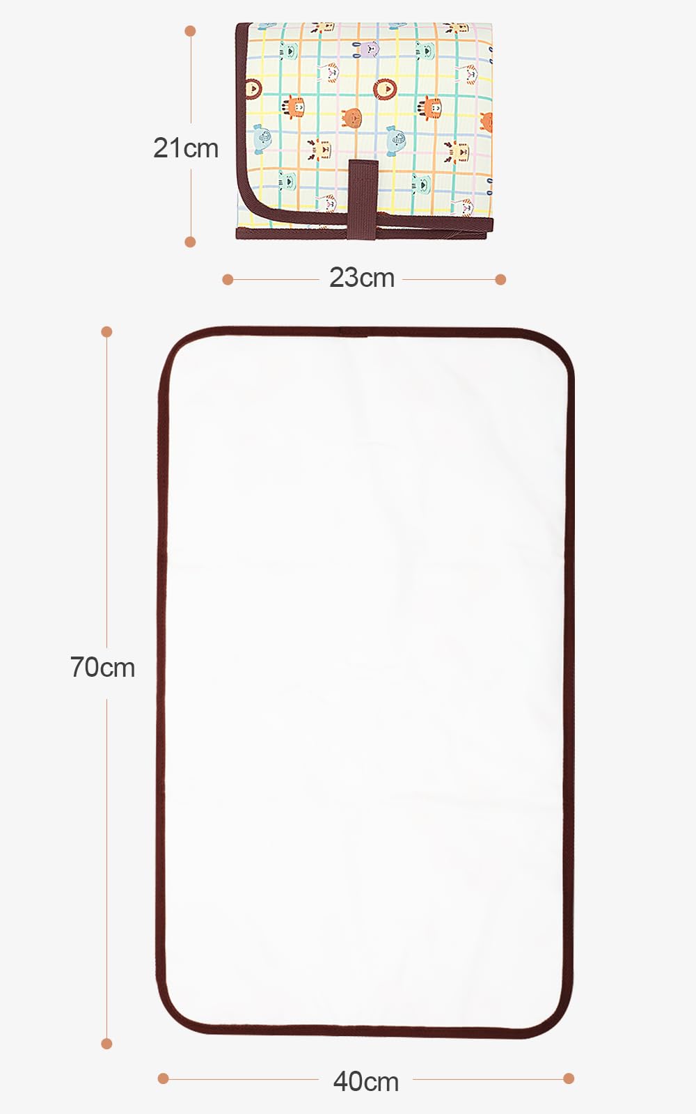 Lekebaby Foldable Baby Changing Mat - Travel & Portable