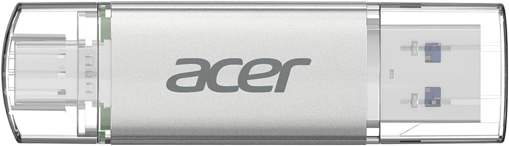 Acer UT300 USB 3.0 Flash Drive 64GB, Memory Pen Stick with Transfer Speeds Up to 150 MB/s, USB Type-C Typc-A Thumb Drive for Phones, Laptops, TVs and Audio Equipment