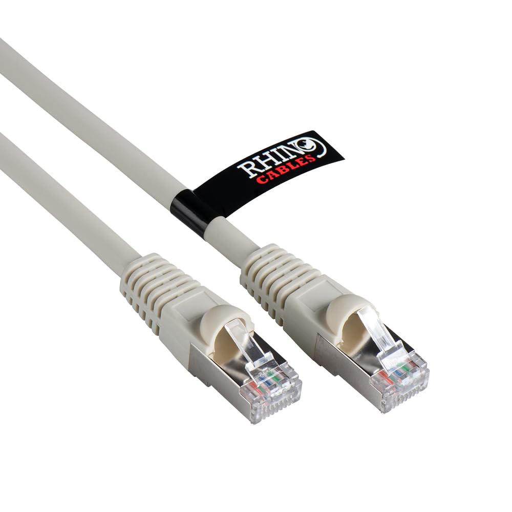 rhinocables CAT 6a Ethernet Cable | 10Gbps S/FT High-Speed & Large Bandwidth Data Transfer | Reliable LAN Network RJ45 Cable | Wi-Fi Broadband Cable for Seamless Gaming & Streaming (0.25m, Black)