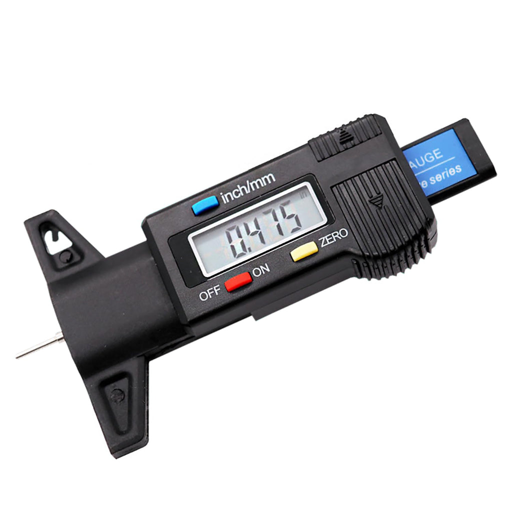Digital Tire Tread Depth Meter, 0-25.4mm / 1Inch Tyre Guage-black