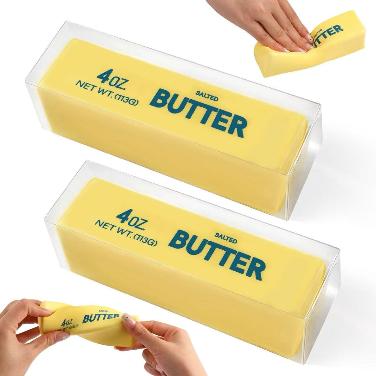 Big Butter Squishy,Giant Squishies Butter 14 OZ,Jumbo Slow Rising Squeeze Toys,Large Soft PU Foam Fidget Toys for Anxiety & Sensory Stress Relief 8.7*1.8*1.8 Inch (Big-Yllow Butter 1Pack)
