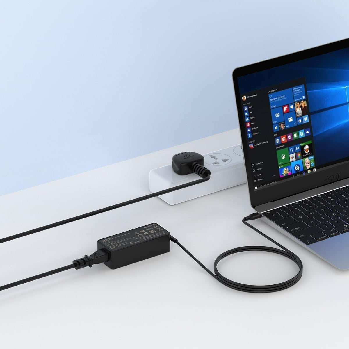 USB C Laptop Charger 45W Compatible with Acer HP Asus Lenovo Chromebook