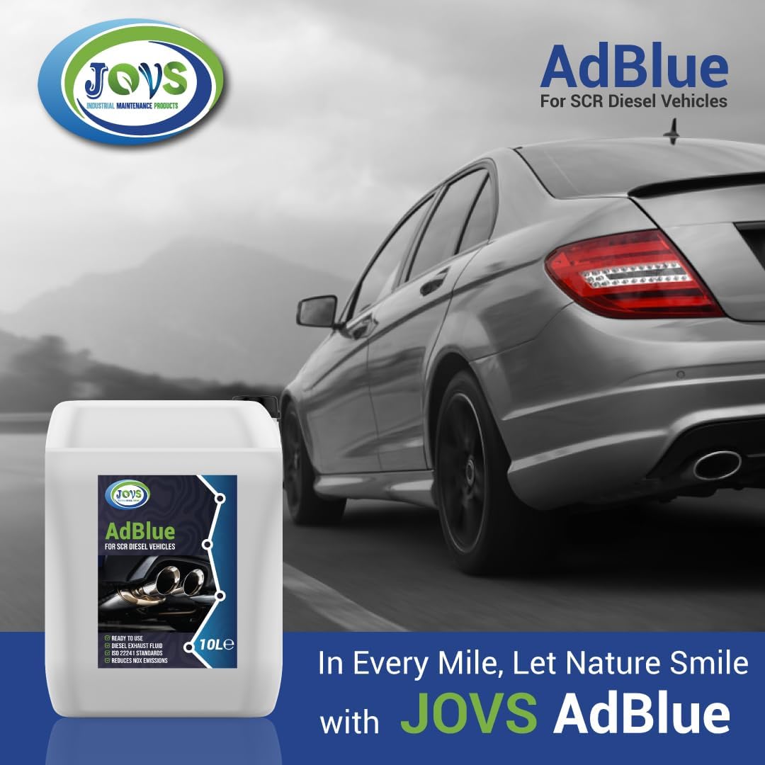 JOVS AdBlue 2 X 10 Litre with Spout – Diesel Exhaust Fluid Additive for SCR-Equipped Vehicles - Crystal Clean Diesel Treatment Fluid, ISO 22241 Compliant, Injected into Engine Exhaust Gases – DEF
