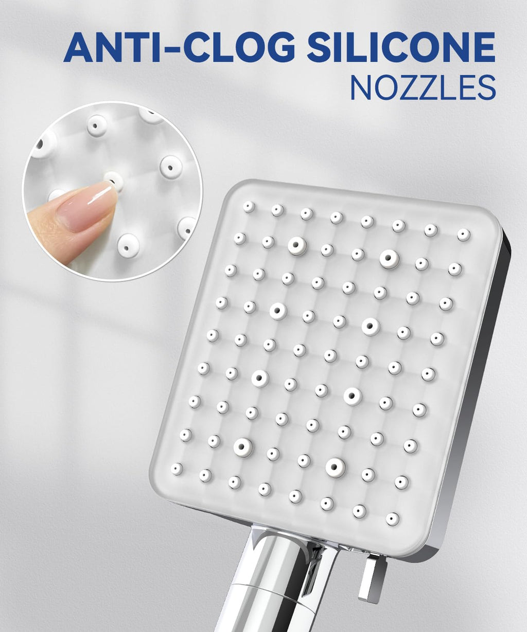 High Pressure Shower Head, Power Shower Head with 6 Modes
