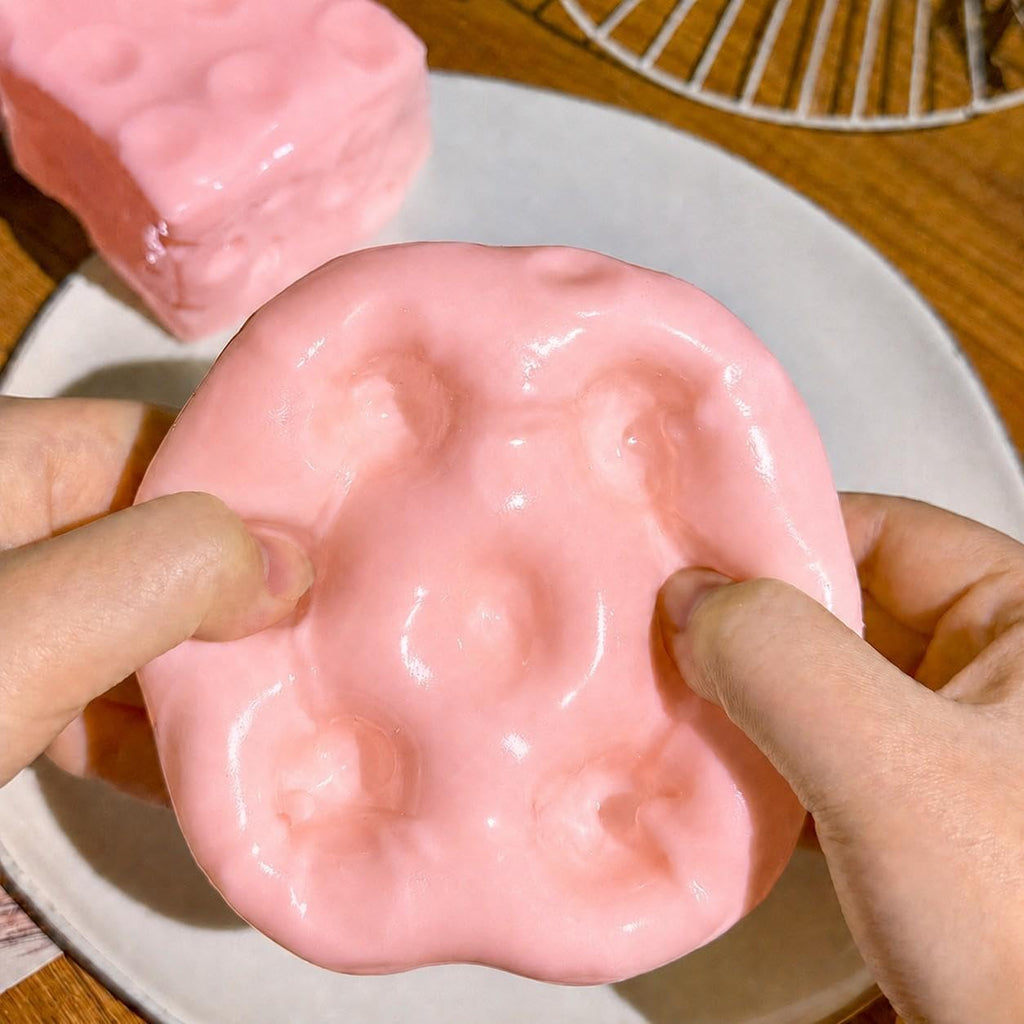 Cheese Squishy Toy – Coconut Oil Squishy Dough Texture Stress Relief Fidget Toy for Adults, Anxiety Relief Sensory Tool, Unique Desk Decor, Not Edible