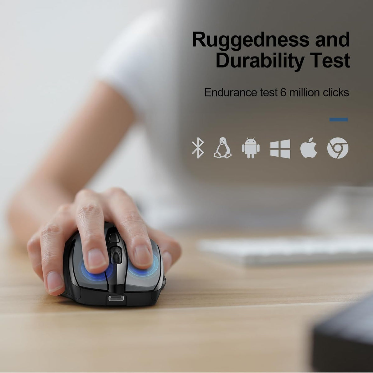 TECKNET Bluetooth Mouse, Wireless Mouse Rechargeable