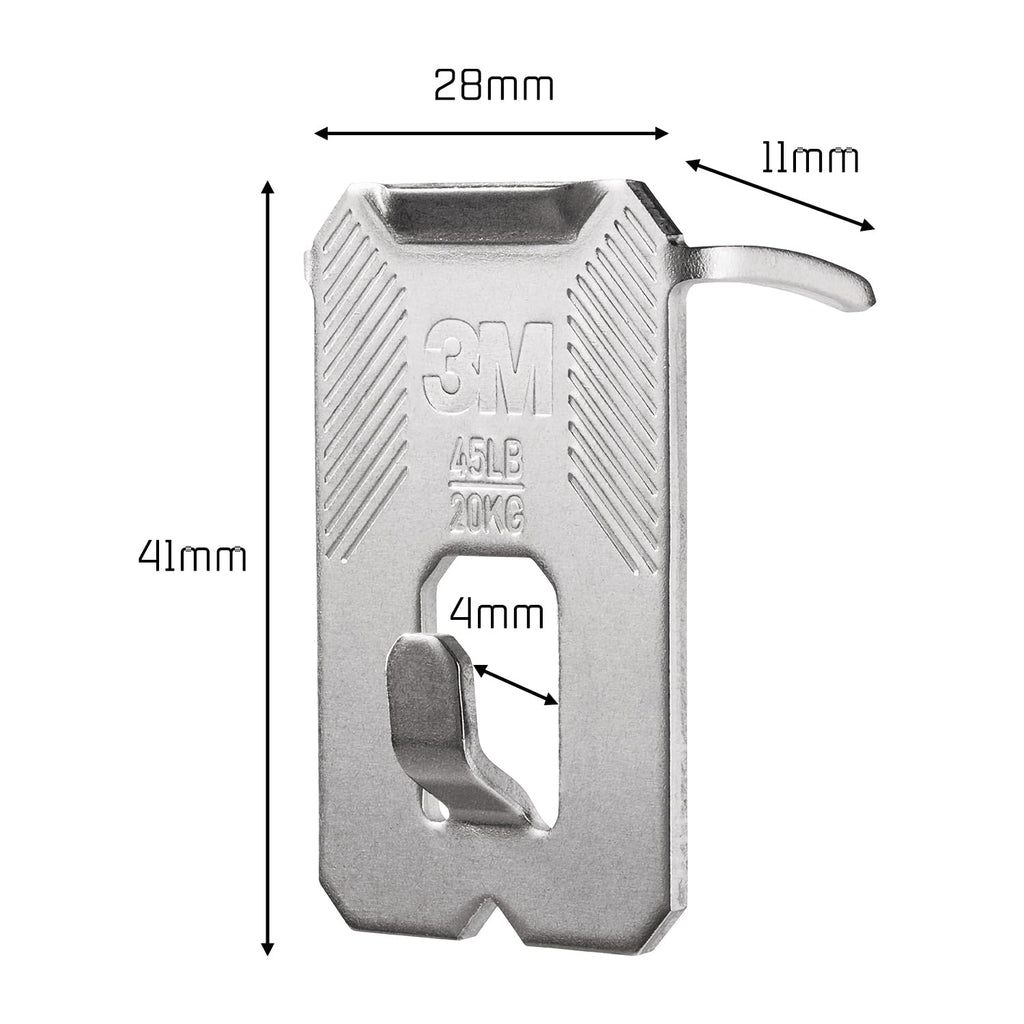 3M Claw Plasterboard Picture Hanging Wall Hooks For Hanging Home Décor, 4 Hangers, Holds up to 7 kg - Ideal for Heavyweight Items