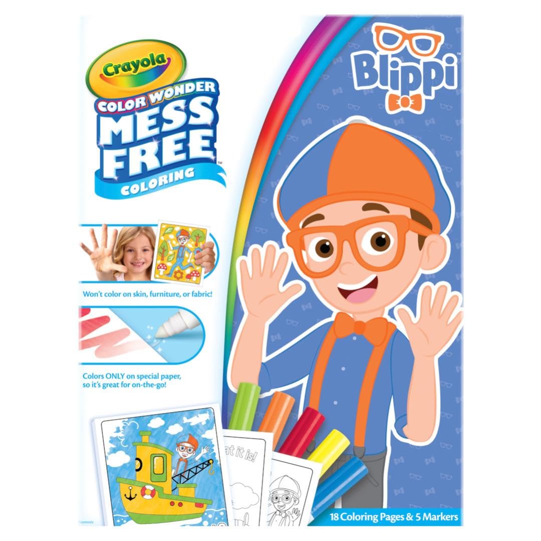 Crayola Bluey Color Wonder Coloring Set, 18 Mess Free Toddler Coloring Pages & 5 Markers, Bluey Activity Set for Kids, Gift for Toddlers, Ages 3+