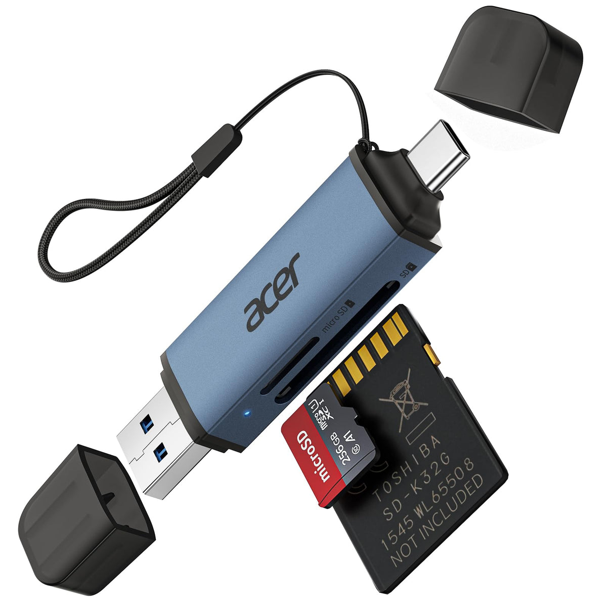 Acer SD Card Reader, USB C & USB 3.0 Memory Card Reader Adapter