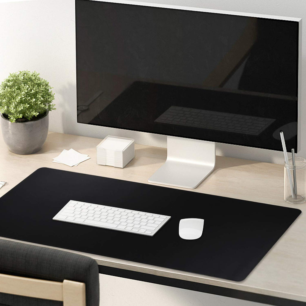 Gaming Mouse Mat Desk Office Mouse Pad Large Size 800x300x3mm Comfortable Mousepad with Smooth Cloth Surface, Improved Precision and Speed (80x30 Black)