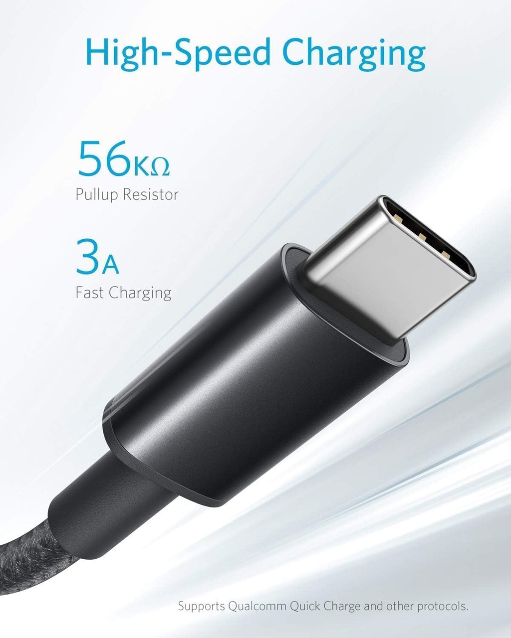 Anker USB C Charger Cable, 2-Pack 6 ft (1.8 m) USB to USB C Cable, USB A to USB C Braided Phone Charger Cable for iPhone 17/16/15, iPad Pro, Samsung Galaxy, and More(Black)