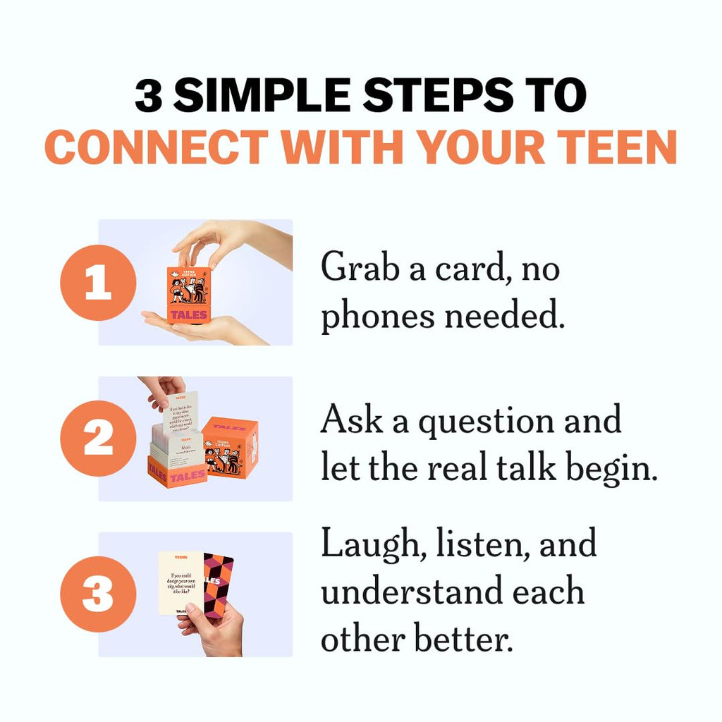 TALES 150 Conversation Cards, Family Edition, Create Meaningful Connections