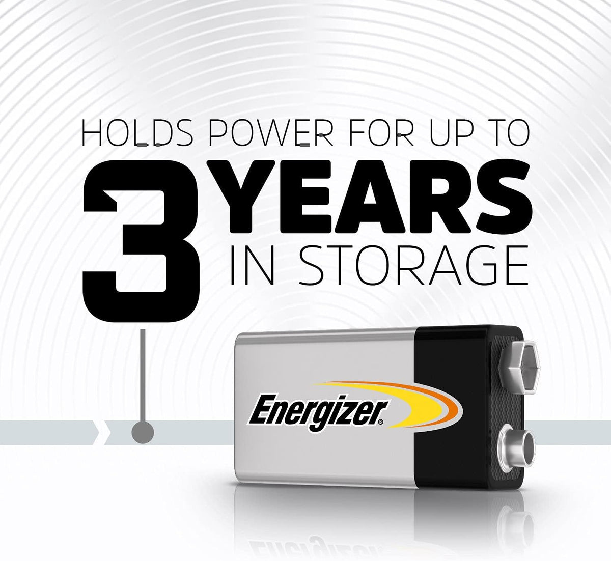 Energizer Alkaline Power - 9V Battery (8 Pack) - Nine Volt Block Batteries