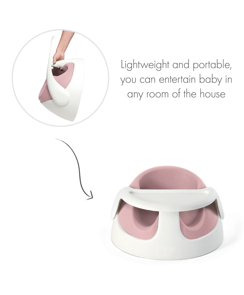 Mamas & Papas Baby Snug Floor Seat and Activity Tray - Clay