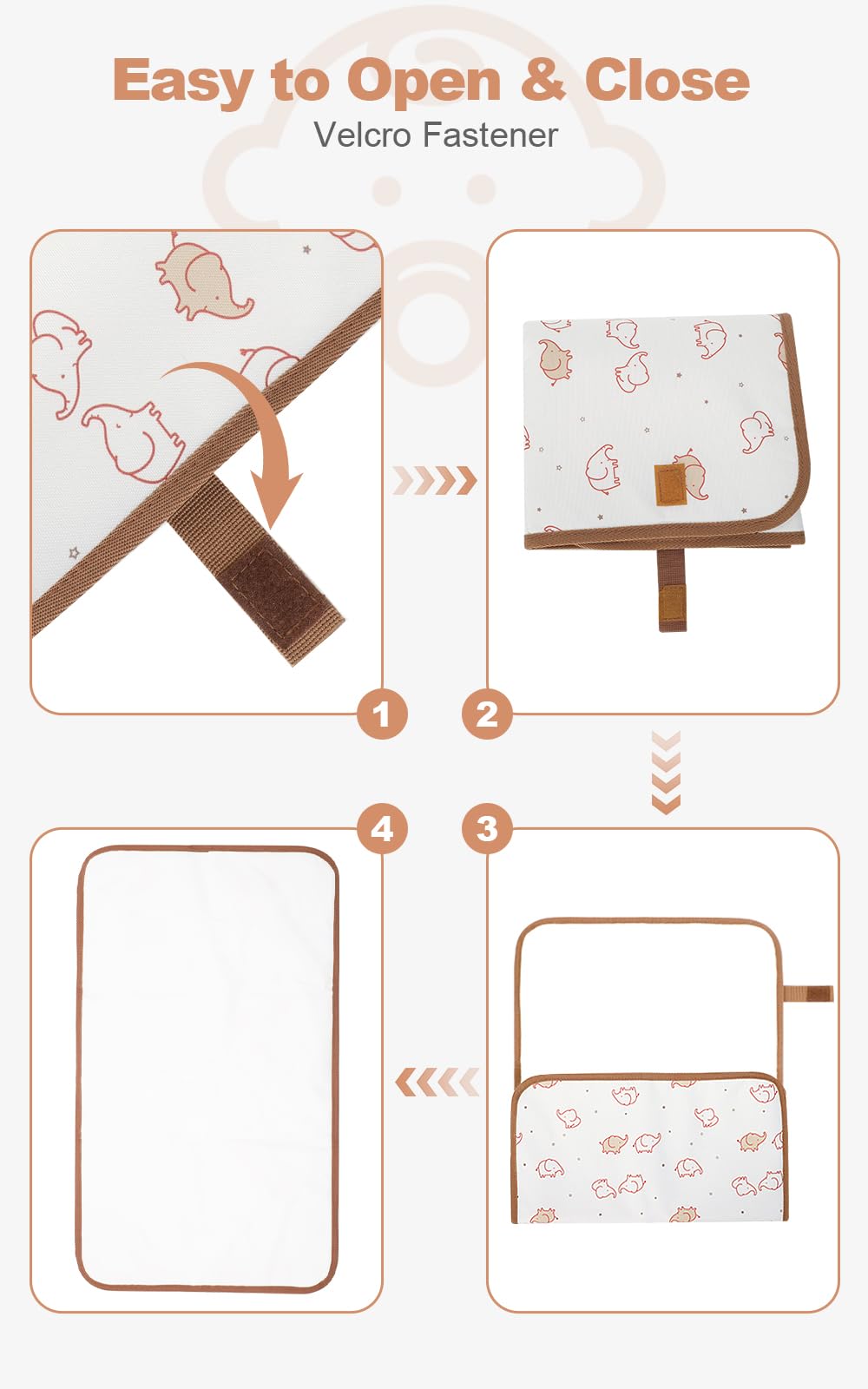 Lekebaby Foldable Baby Changing Mat - Travel & Portable