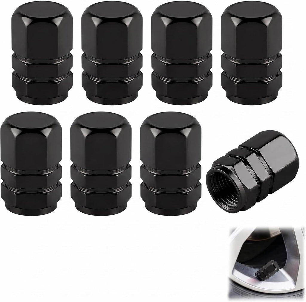 Aluminum Tire Valve Caps,8 Pcs Dustproof Stem Covers