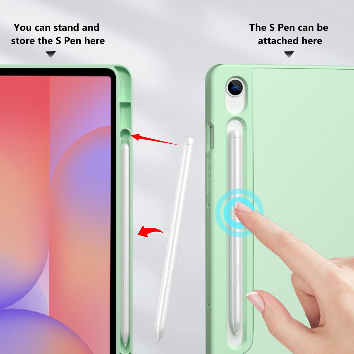 ProCase for Galaxy Tab S10 Lite/S10 FE/S9 FE 10.9" with S Pen Holder -Green
