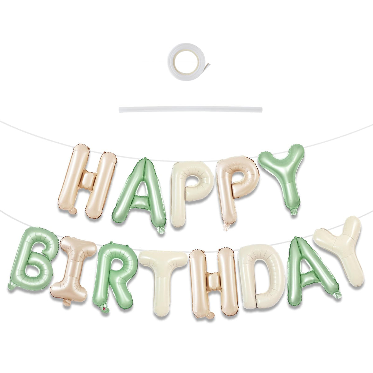 TONIFUL 16 Inch Black Happy Birthday Balloons Banner Decorations for Men