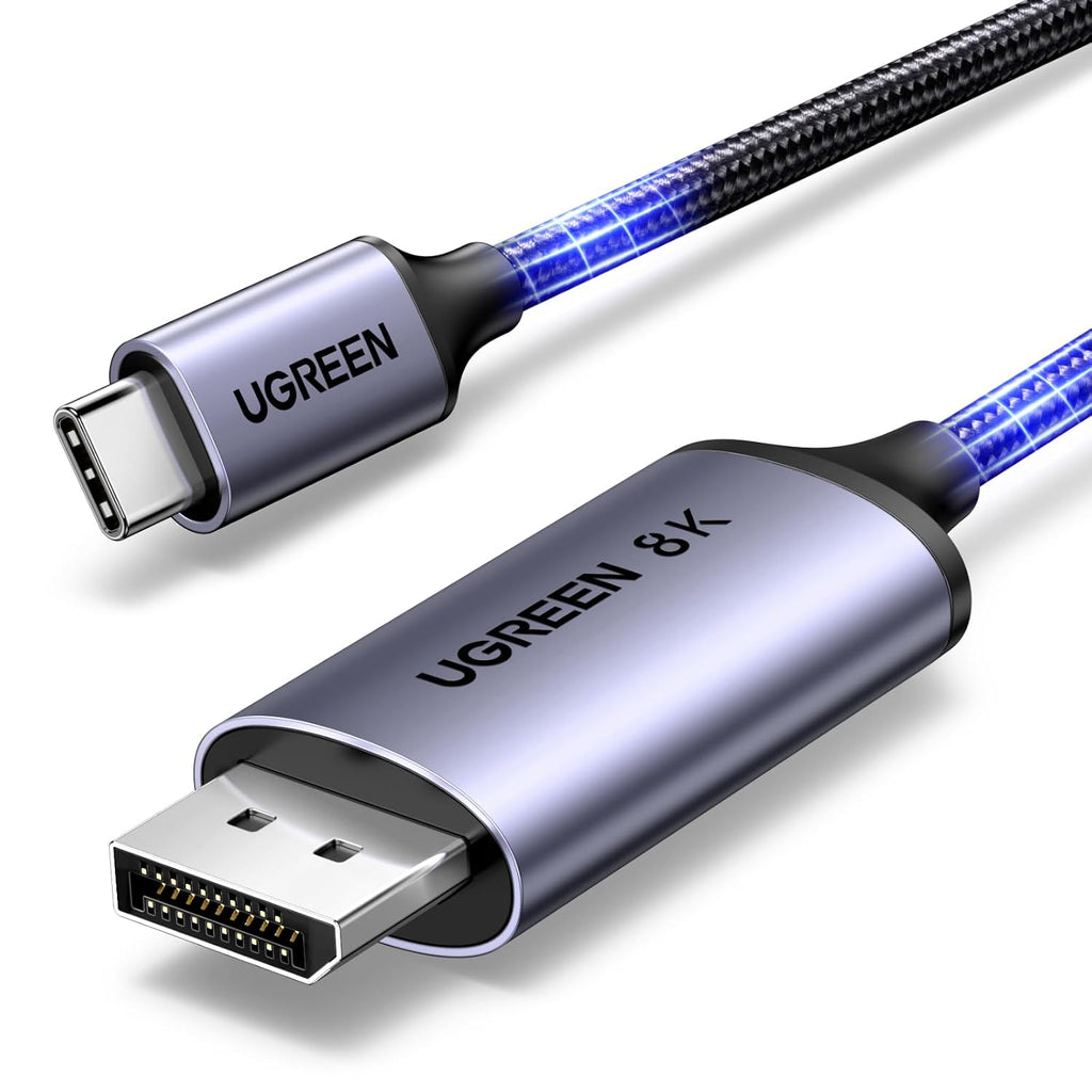 UGREEN USB C to DisplayPort Cable 8K@60Hz Thunderbolt 5/4/3 Type C DP1.4,1M