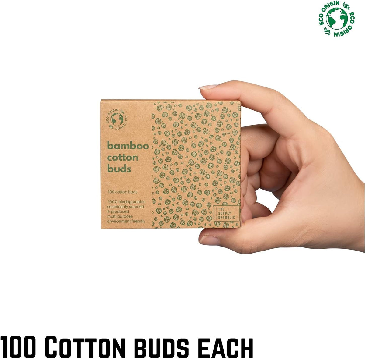 400 Bamboo Cotton Buds |100% Eco-Friendly Biodegradable | Cotton Wool Buds | Compostable Bamboo Earbuds | Recycled Plastic Free Packaging | Cotton Buds Bamboo | Cotton Ear Buds | 400 x Ear Buds Cotton