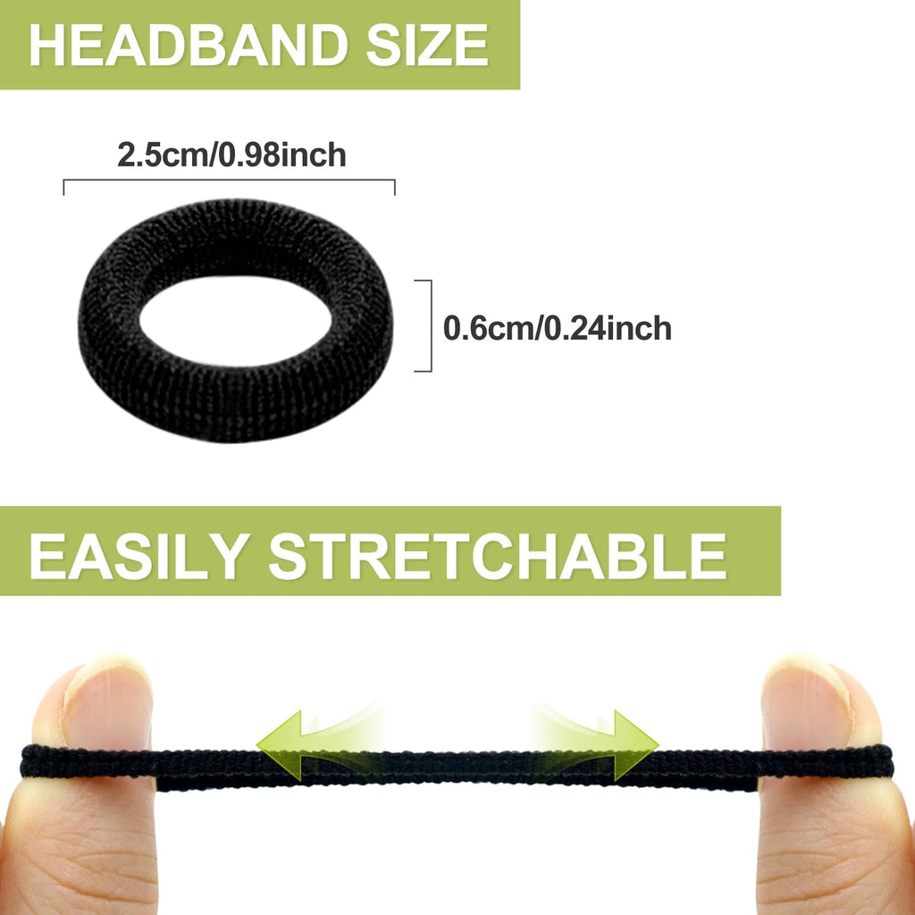 Hanyousheng 200 Pcs Baby Hair Bands, Multicolor Toddler Hair Bobbles, Baby Hair Bobbles, Toddler Hair Bands, Seamless Elastic HairBands, BabyHair Ties, for BabyGirls Kids Toddlers