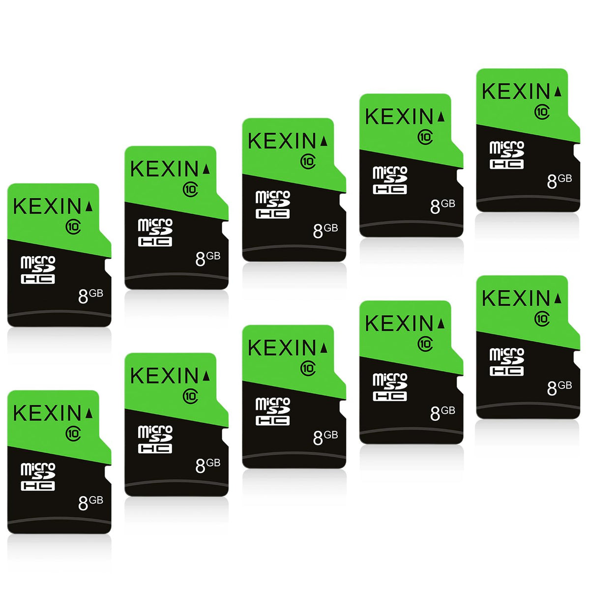 KEXIN Micro SD Card 8GB Pack of 5, MicroSDHC UHS-I Class 10, Mini SD Card, Memory Card for Smartphone, Tablet, Camera