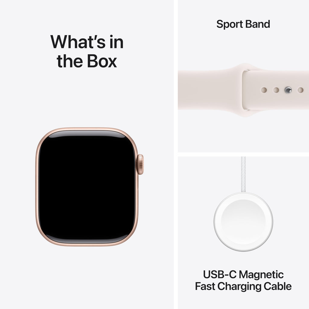 Apple Watch Series 11 GPS 42mm Smartwatch with Space Grey Aluminium Case with Black Sport Band S/M. Sleep Score, Fitness Tracker, Health Monitoring, Always-On Display, Water Resistant