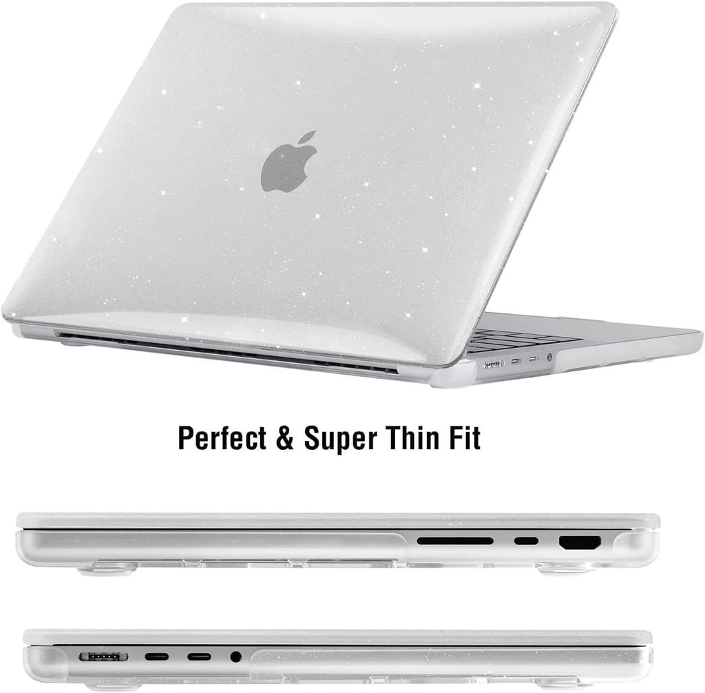 EooCoo for MacBook Pro 13 inch Case M2 M1 2023-2017 Slim Frost Black